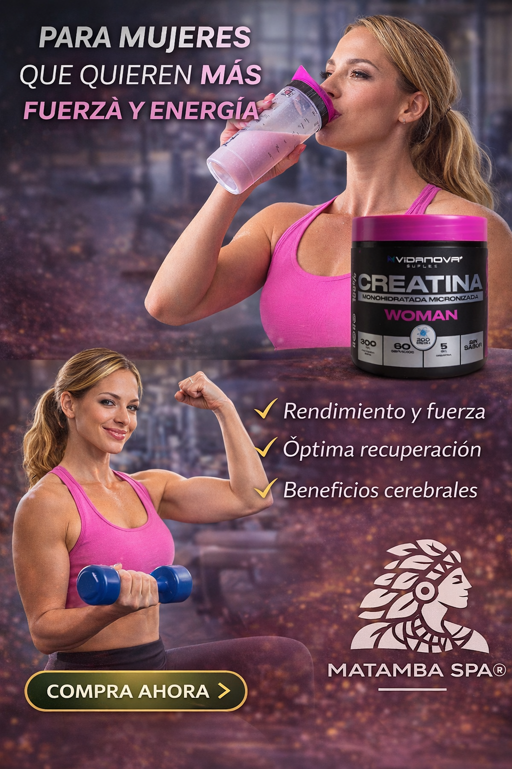 CREATINA WOMAN MONOHIDRATADA 💪🏻