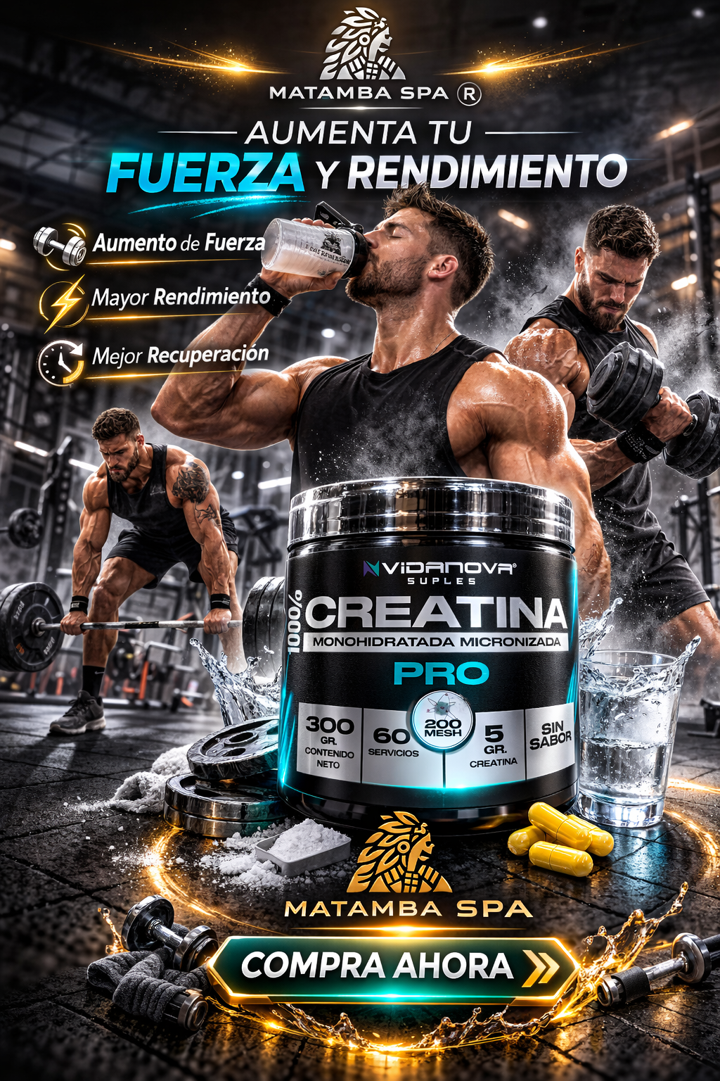 CREATINA MONOHIDRATADA PRO 🏋🏻🤸🏽‍♀️